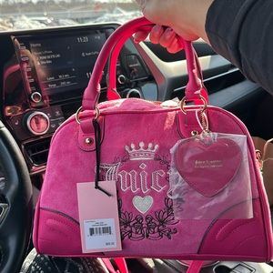 Juicy Couture bag PINK FREE LOVE HERITAGE BOWLERS A